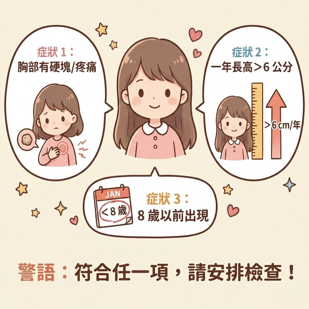 兒童性早熟自我檢測表_胸部發育與初經