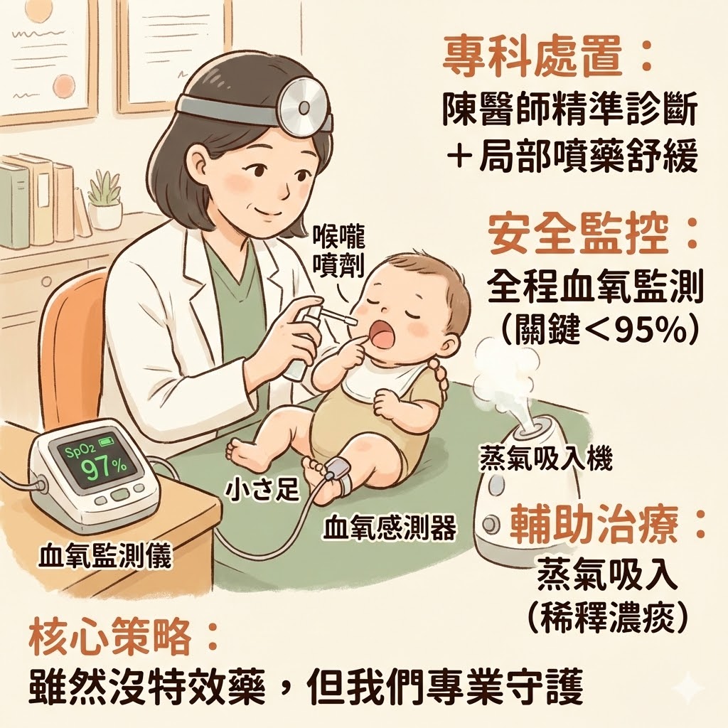 RSV治療策略_耳鼻喉專科精準判斷病灶、蒸氣治療與血氧監測