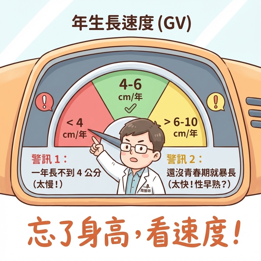 兒童生長速度標準表_GV值判斷_生長遲緩警訊