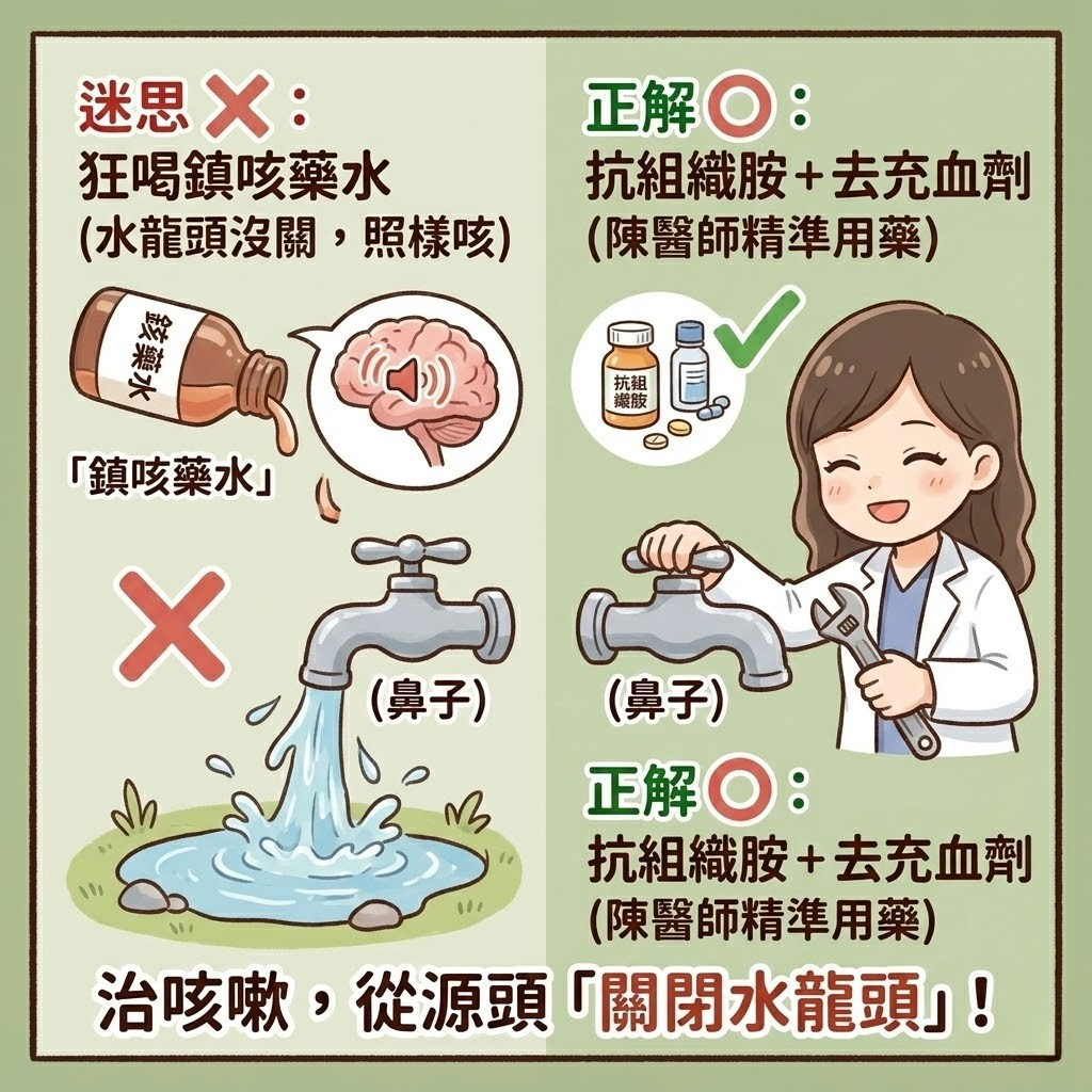 兒童夜咳止咳藥水無效原因_過敏性鼻炎精準內科用藥